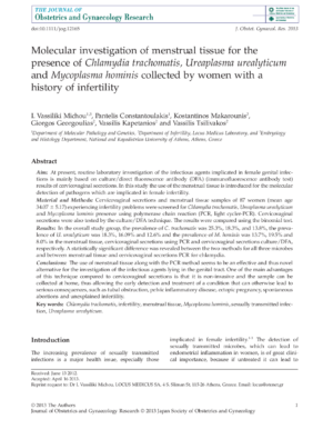 Παρουσία μικροοργανισμών στις γυναίκες (Michou-et-al, 2013)