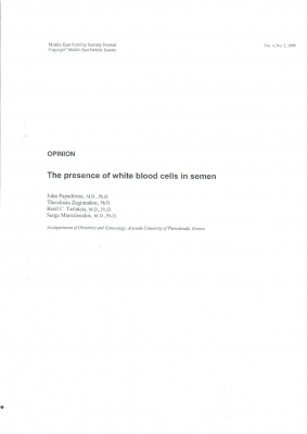 The Presense Of White Blood Cells in Semen