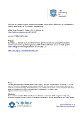 Standards in semen examination